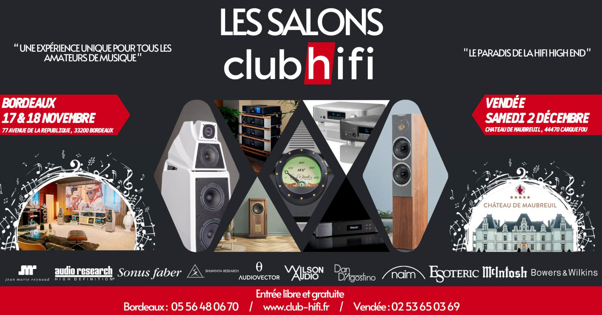 Les salons Club Hifi 2023 à Bordeaux et Carquefou